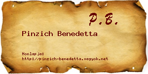 Pinzich Benedetta névjegykártya